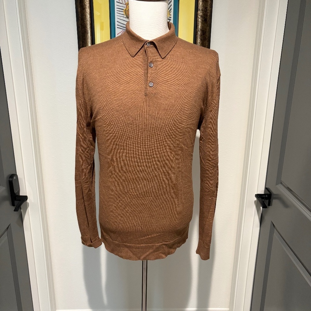 Patrick James Fine Marino Sweater Long Sleeve Polo